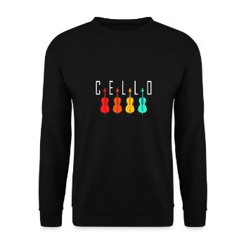 Violoncelliste - Violoncelliste - Sweat-shirt Unisexe - noir - Devant - Alina (178cm) & Michal (187cm)