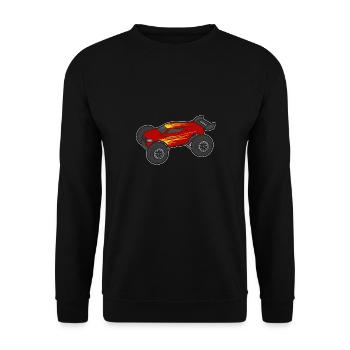 RC Car Ferngesteuertes Auto - Unisex Pullover - Schwarz - Vorne - Alina (178cm) & Michal (187cm)