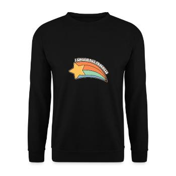 I Encourage Progress Is Not Linear Sped Teacher - Unisex Pullover - Schwarz - Vorne - Alina (178cm) & Michal (187cm)