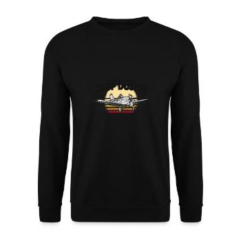 Professional Crop Duster Pilot, Aerial - Unisex Sweatshirt - black - Front - Alina (178cm) & Michal (187cm)