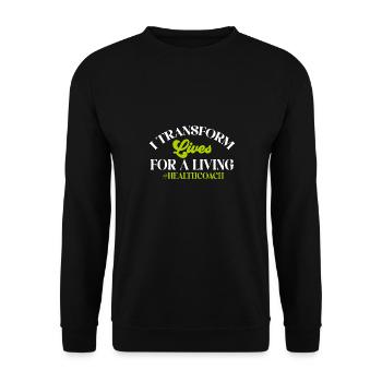 Coach Santé Nutritionniste Coach de Vie - Sweat-shirt Unisexe - noir - Devant - Alina (178cm) & Michal (187cm)
