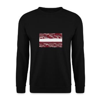 Drapeau Lettonie - Sweat-shirt Unisexe - noir - Devant - Alina (178cm) & Michal (187cm)