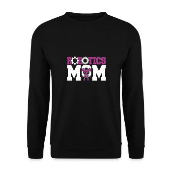 Drôle de robotique Maman Droïde Bâtisseuse Mère Femmes - Sweat-shirt Unisexe - noir - Devant - Alina (178cm) & Michal (187cm)