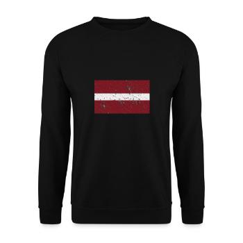 Cadeau pour la Lettonie - Sweat-shirt Unisexe - noir - Devant - Alina (178cm) & Michal (187cm)