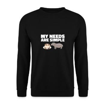 Hippopotame Hippopotame - Sweat-shirt Unisexe - noir - Devant - Alina (178cm) & Michal (187cm)