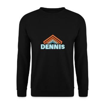 Gift for Dennis - Unisex Sweatshirt - black - Front - Alina (178cm) & Michal (187cm)