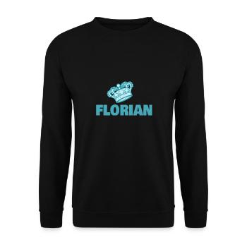 Gift for Florian - Unisex Sweatshirt - black - Front - Alina (178cm) & Michal (187cm)