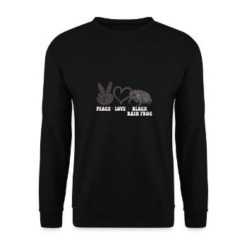 Black Rain Frog Breviceps Fuscus Frog - Unisex Sweatshirt - black - Front - Alina (178cm) & Michal (187cm)