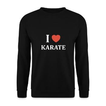 karate - Sweat-shirt Unisexe - noir - Devant - Alina (178cm) & Michal (187cm)