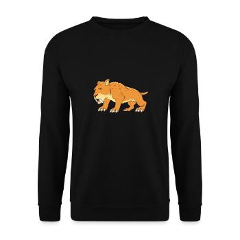 Tigre à dents de sabre - Sweat-shirt Unisexe - noir - Devant - Alina (178cm) & Michal (187cm)