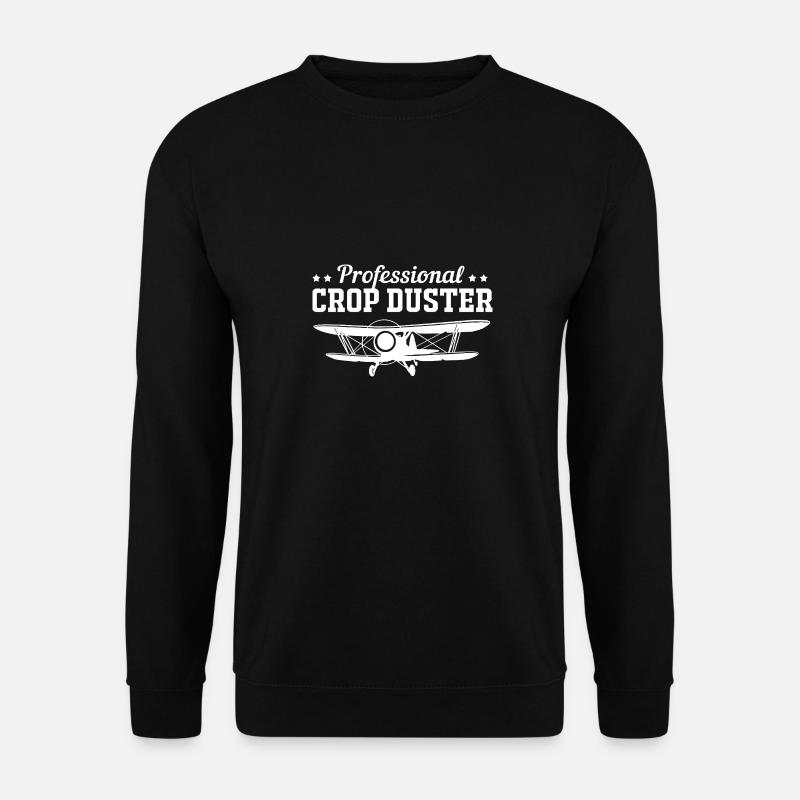 Crop Duster Airplane Pilot - Unisex Sweatshirt - black