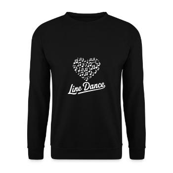 Danse en ligne Danser avec l’amour et le cœur - Sweat-shirt Unisexe - noir - Devant - Alina (178cm) & Michal (187cm)