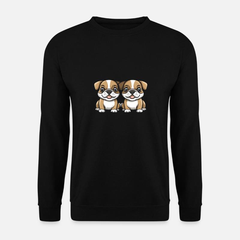 Bulldog Dog Comic - Unisex Sweatshirt - black