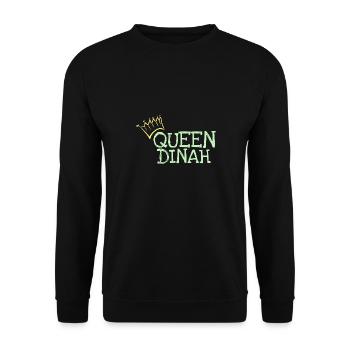 Vorname Dinah - Unisex Pullover - Schwarz - Vorne - Alina (178cm) & Michal (187cm)