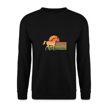 Cheval - Sweat-shirt Unisexe - noir - Devant - Alina (178cm) & Michal (187cm)