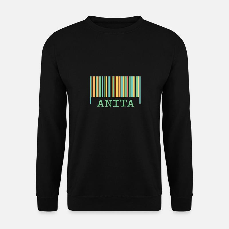 Strichcode Anita - Unisex Pullover - Schwarz