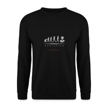 Data Analyst Evolution Design für einen - Unisex Pullover - Schwarz - Vorne - Alina (178cm) & Michal (187cm)