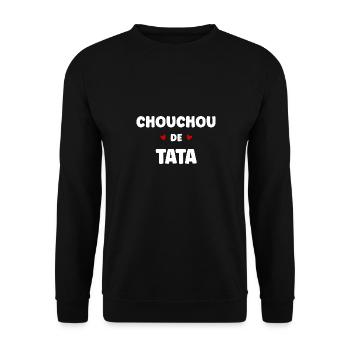 chouchou de tata - Sweat-shirt Unisexe - noir - Devant - Alina (178cm) & Michal (187cm)
