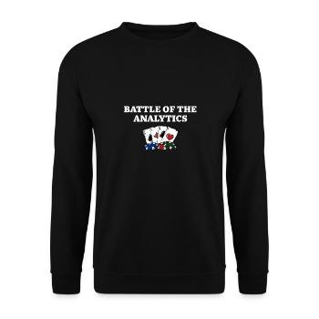 Battle of the Analytics Card Games Poker Card - Unisex Sweatshirt - black - Front - Alina (178cm) & Michal (187cm)