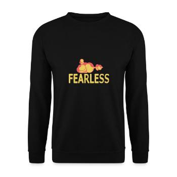 Fearless Awesome Cool Chess Piece T-Shirt - Unisex Pullover - Schwarz - Vorne - Alina (178cm) & Michal (187cm)