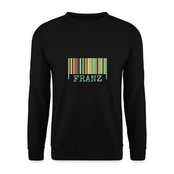 Strichcode Franz - Unisex Pullover - Schwarz - Vorne - Alina (178cm) & Michal (187cm)