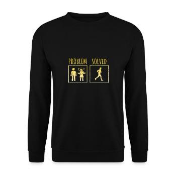 PROBLÈME RÉSOLU Awesome Funny Running Designs - Sweat-shirt Unisexe - noir - Devant - Alina (178cm) & Michal (187cm)