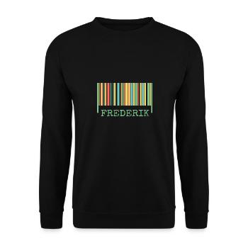 Strichcode Frederik - Unisex Pullover - Schwarz - Vorne - Alina (178cm) & Michal (187cm)