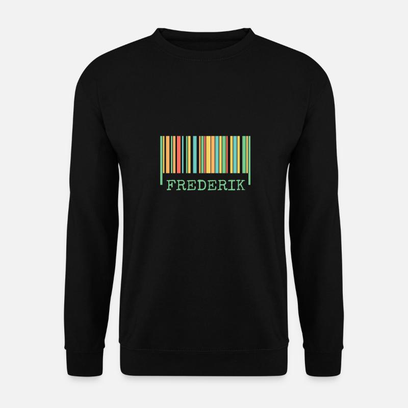 Bar code Frederik - Unisex Sweatshirt - black