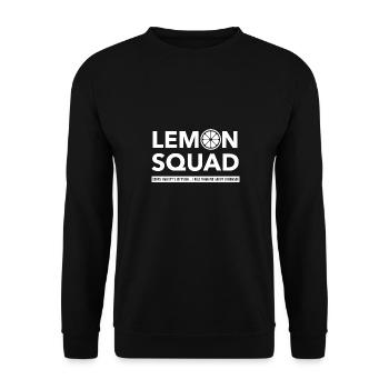 Lemon Squad Lemonade Juice Summer Fruit - Unisex Sweatshirt - black - Front - Alina (178cm) & Michal (187cm)