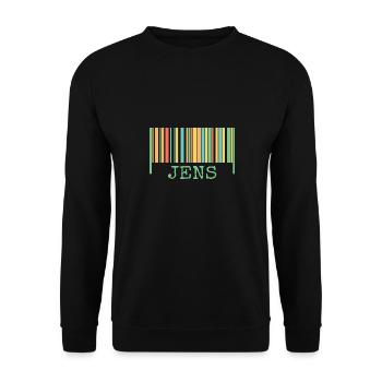 Code à barres Jens - Sweat-shirt Unisexe - noir - Devant - Alina (178cm) & Michal (187cm)