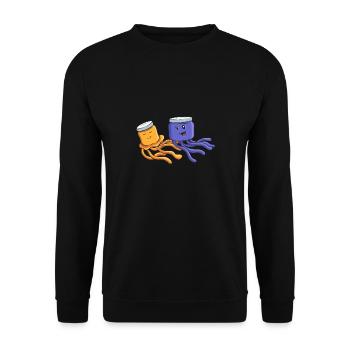 Jellyfish Marine Diving Jellyfish - Unisex Sweatshirt - black - Front - Alina (178cm) & Michal (187cm)