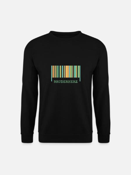 Strichcode bruderherz - Unisex Pullover - Schwarz