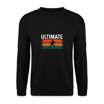 Disque de lancer de frisbee ultime - Sweat-shirt Unisexe - noir - Devant - Alina (178cm) & Michal (187cm)