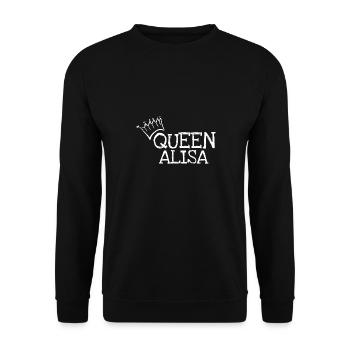 First name Alisa - Unisex Sweatshirt - black - Front - Alina (178cm) & Michal (187cm)