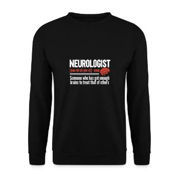 Neurologie Krankenschwester Gehirn Neurologin - Unisex Pullover - Schwarz - Vorne - Alina (178cm) & Michal (187cm)