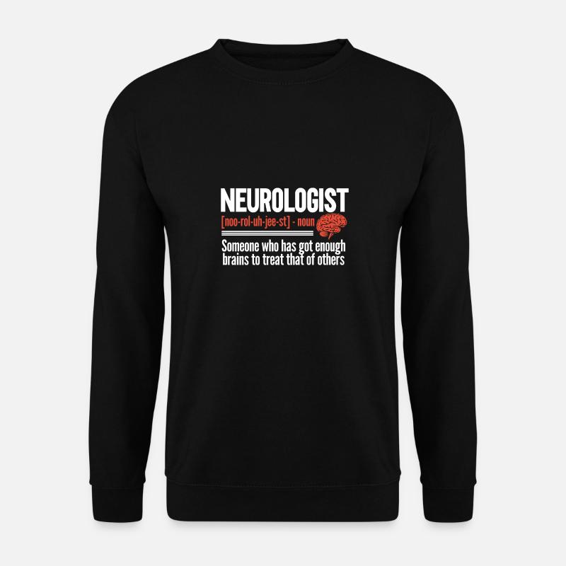Neurologie Krankenschwester Gehirn Neurologin - Unisex Pullover - Schwarz