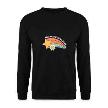 Mistakes Help Us Grow Teacher Student Learning - Unisex Sweatshirt - black - Front - Alina (178cm) & Michal (187cm)