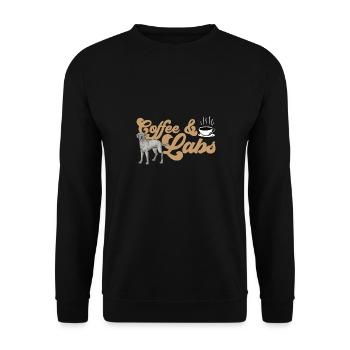 Silver Labrador Retriever Silver Lab - Sweat-shirt Unisexe - noir - Devant - Alina (178cm) & Michal (187cm)
