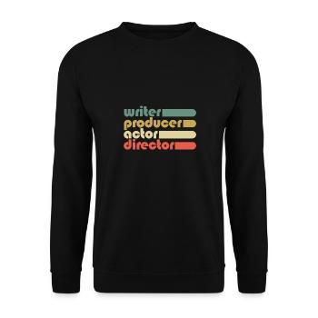 Film Maker Movie Crew Writer Producer Actor - Unisex Sweatshirt - black - Front - Alina (178cm) & Michal (187cm)