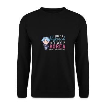 Kpop Idol Fan K Amant de drame J’aime la Corée J’ai un - Sweat-shirt Unisexe - noir - Devant - Alina (178cm) & Michal (187cm)