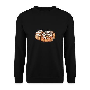 Cinnamon roll - Unisex Sweatshirt - black - Front - Alina (178cm) & Michal (187cm)