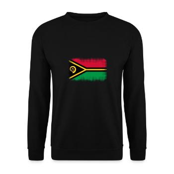 Geschenk für Vanuatu - Unisex Pullover - Schwarz - Vorne - Alina (178cm) & Michal (187cm)