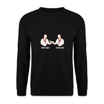Wing Chun - Unisex Sweatshirt - black - Front - Alina (178cm) & Michal (187cm)