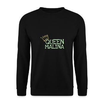 Vorname Malina - Unisex Pullover - Schwarz - Vorne - Alina (178cm) & Michal (187cm)