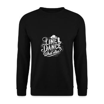 Line Dance was sonst - meine Passion - mein Ding. - Unisex Pullover - Schwarz - Vorne - Alina (178cm) & Michal (187cm)
