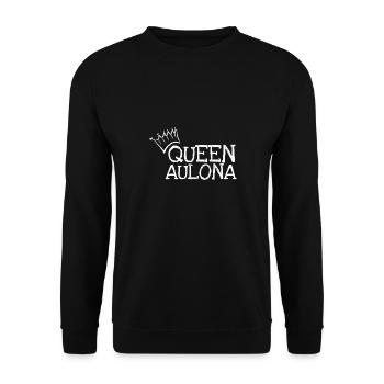 Vorname Aulona - Unisex Pullover - Schwarz - Vorne - Alina (178cm) & Michal (187cm)