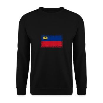 Liechtenstein als Liechtenstein - Unisex Pullover - Schwarz - Vorne - Alina (178cm) & Michal (187cm)