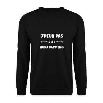 Aura-Farming - Unisex Pullover - Schwarz - Vorne - Alina (178cm) & Michal (187cm)