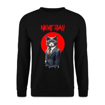 Night play - Sweat-shirt Unisexe - noir - Devant - Alina (178cm) & Michal (187cm)