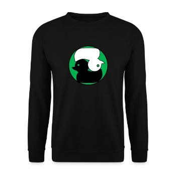 Green Duck Japan Zen - Unisex Sweatshirt - black - Front - Alina (178cm) & Michal (187cm)